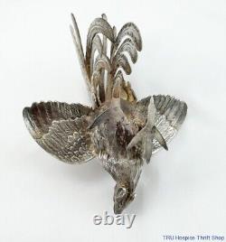 Vintage Pair of Sterling Silver Camusso Fighting Roosters