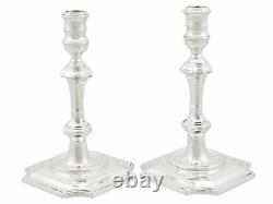 Vintage Pair of Sterling Silver Candlesticks Birmingham 1974