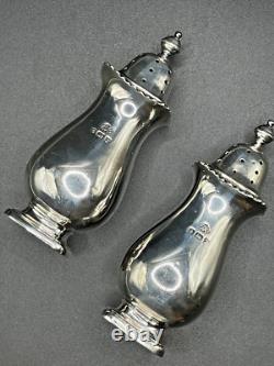 Vintage Pair of Sterling Silver Cruet Set by Adie Bros. Ltd. Birmingham 1949