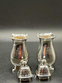 Vintage Pair of Sterling Silver Cruet Set by Adie Bros. Ltd. Birmingham 1949