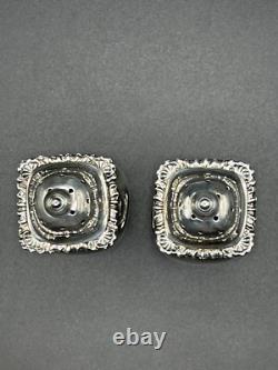 Vintage Pair of Sterling Silver Cruet Set by Adie Bros. Ltd. Birmingham 1949