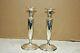 Vintage Pair Of Tiffany & Co Sterling Silver Large Candlesticks
