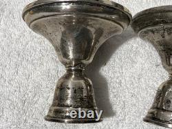 Vintage Pair of Watson Co. Sterling Silver Candleholders # C14 463g. #A2