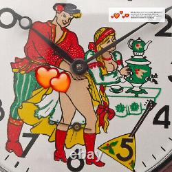Vintage Pocket Watch Erotic Watch Loving Couple Analog Molnija 3602 Jl Romantic