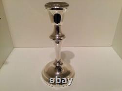 Vintage QE II Pair Solid Sterling Silver Table Candlesticks, Birmingham, 1958