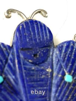 Vintage Quandelacy Comosona Zuni Pendants, Two, Corn Maiden, Lapis, Turquoise, Gift