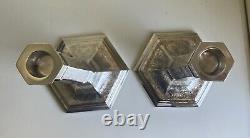 Vintage Reed & Barton Sterling Silver 9 Tall Pair of Weighted Candlesticks