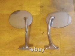 Vintage Retro Curved ARM Side View Mirrors Pair Gm, ford, dodge. Euro. 4.5 In