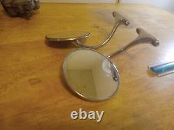 Vintage Retro Curved ARM Side View Mirrors Pair Gm, ford, dodge. Euro. 4.5 In
