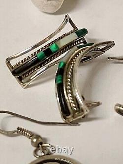 Vintage Retro Sterling 925 Mexico Navajo Zuni Hopi Turquoise Earring Lot 11