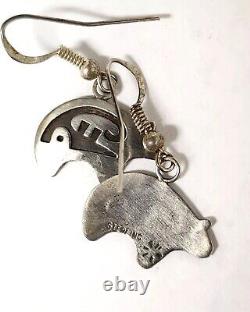 Vintage Retro Sterling 925 Mexico Navajo Zuni Hopi Turquoise Earring Lot 11