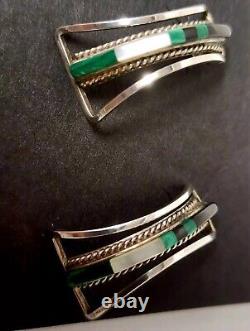 Vintage Retro Sterling 925 Mexico Navajo Zuni Hopi Turquoise Earring Lot 11
