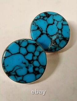 Vintage Retro Sterling 925 Mexico Navajo Zuni Hopi Turquoise Earring Lot 11