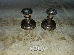 Vintage Sanborn Stylized Pair of Sterling Candleholders Candlesticks Mexico