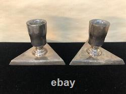 Vintage Sanborns Sterling Silver 925 Pair Candle Stick Holders Over 5 Ounces