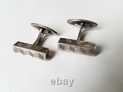Vintage Scandinavian Sterling Silver pair of cufflinks. Quality pair. Hallmarked