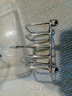 Vintage Scottish Solid Silver Pair Wire Toast Racks Glasgow 1936 R&W Sorley