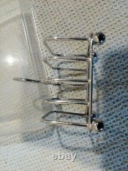 Vintage Scottish Solid Silver Pair Wire Toast Racks Glasgow 1936 R&W Sorley