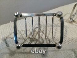 Vintage Scottish Solid Silver Pair Wire Toast Racks Glasgow 1936 R&W Sorley