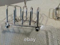 Vintage Scottish Solid Silver Pair Wire Toast Racks Glasgow 1936 R&W Sorley