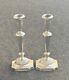 Vintage Set Pair Sterling Silver 925 Weighted Candle Holder Regency Stile