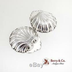 Vintage Shell Dishes Pair Gilt Interior Gorham Sterling Silver