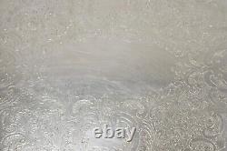 Vintage Sheridan Victorian Floral Repousse Silver Plated Oval Tray a Pair
