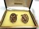 Vintage Signed Hb Sterling Silver Vermeil Cufflinks 3-d Nude Couple Modernist