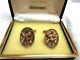 Vintage Signed Hb Sterling Silver Vermeil Cufflinks 3-d Nude Couple Modernist
