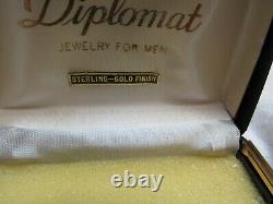 Vintage Signed HB Sterling Silver Vermeil Cufflinks 3-D Nude Couple Modernist