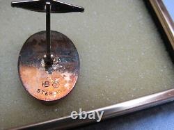 Vintage Signed HB Sterling Silver Vermeil Cufflinks 3-D Nude Couple Modernist