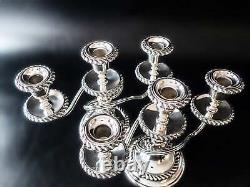 Vintage Silver Plate Candelabra Pair Candle Holders Freidman Silver Co