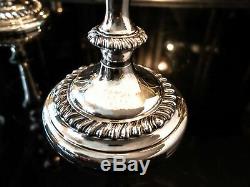 Vintage Silver Plate Candelabra Pair Candle Holders Tall Centerpieces