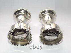 Vintage Solid Silver Sterling Pair Of Pepper Mills Hallmarked Birmingham 1974