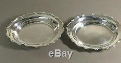 Vintage Solid Sterling Silver Pair Of Scalloped Edge Dishes, 137.20, Grams