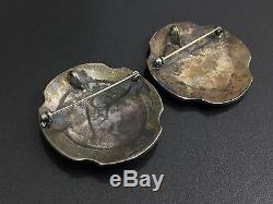 Vintage Southwestern Sterling Silver Kokopelli Pin Brooch Pendant Pairs (2)