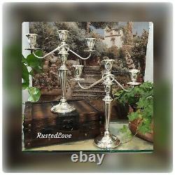 Vintage Sterling Revere Silversmith Candelabras #1108 Vintage Candlesticks Pair