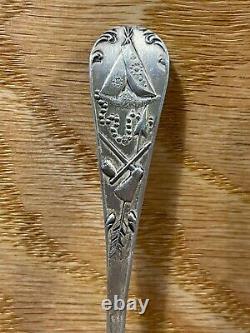 Vintage Sterling SOUVENIR SPOON TONOPAH NEV. Native American DEPICTION PAIR