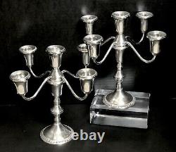 Vintage Sterling Silver 5 Arm Candelabras by Duchin Creations a Pair 9.5