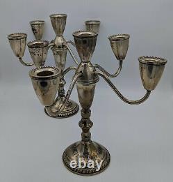 Vintage Sterling Silver 5 Arm Candelabras by Duchin Creations a Pair 9.5 Tall