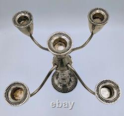 Vintage Sterling Silver 5 Arm Candelabras by Duchin Creations a Pair 9.5 Tall