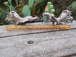 Vintage Sterling Silver 925 Fighting Roosters Pair