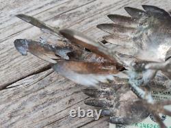 Vintage Sterling Silver 925 Fighting Roosters Pair