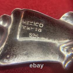 Vintage Sterling Silver 925 Mexico Man And Woman Couple Dangle Earrings