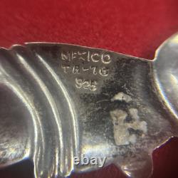 Vintage Sterling Silver 925 Mexico Man And Woman Couple Dangle Earrings