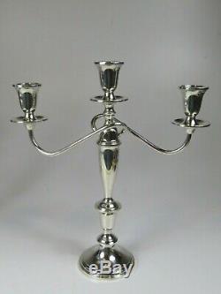 Vintage Sterling Silver Candelabra Candlestick Pair Lot Holiday Table Decor