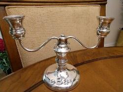 Vintage Sterling Silver Candelabra Candlesticks Convertible Pair BEAUTIFUL
