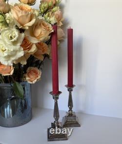 Vintage Sterling Silver Candlesticks Candle Holders Pair 6.5