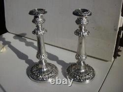 Vintage Sterling Silver Candlesticks (pair) Circa 1840