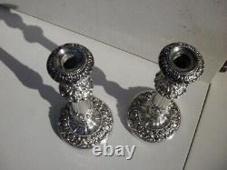 Vintage Sterling Silver Candlesticks (pair) Circa 1840